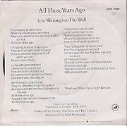 George Harrison : All Those Years Ago (7", Single)