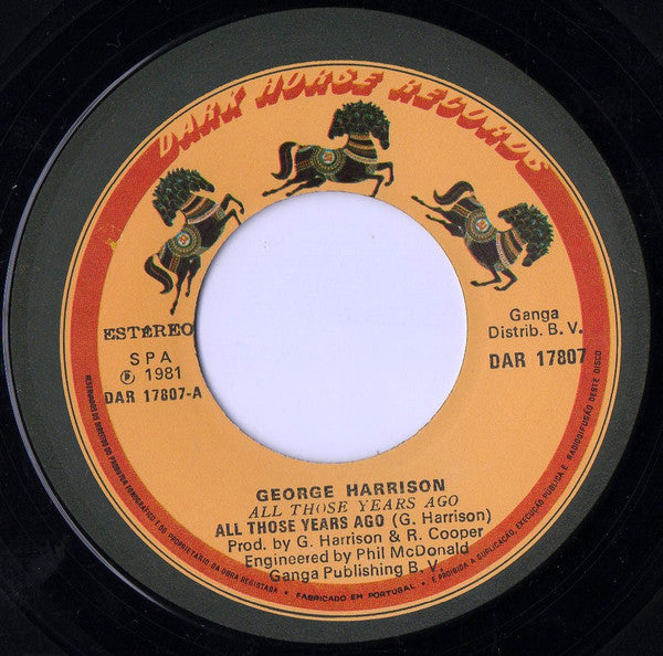 George Harrison : All Those Years Ago (7", Single)