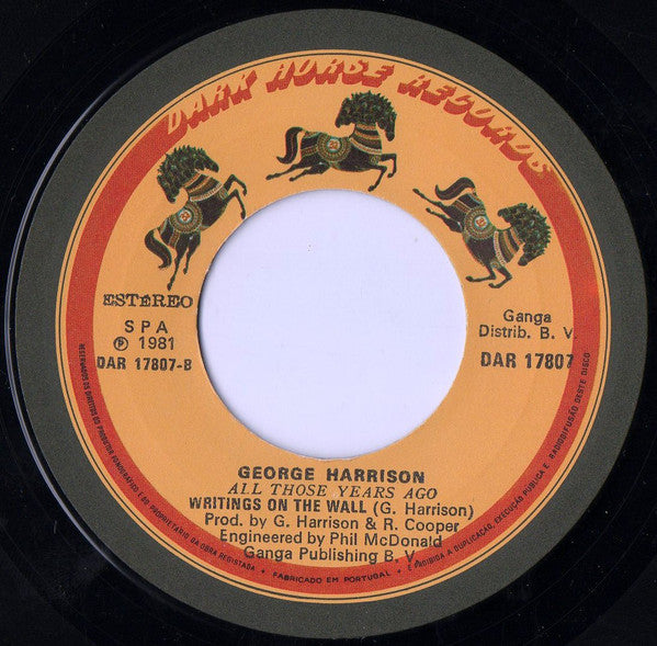 George Harrison : All Those Years Ago (7", Single)