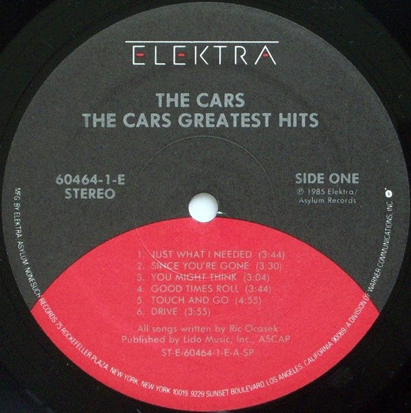 The Cars : The Cars Greatest Hits (LP, Comp, SP )