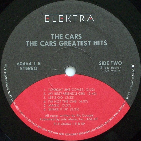 The Cars : The Cars Greatest Hits (LP, Comp, SP )