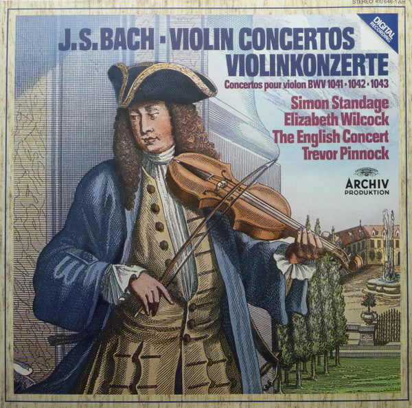 Johann Sebastian Bach, Simon Standage, Elizabeth Wilcock, The English Concert, Trevor Pinnock : Violin Concertos = Violinkonzerte (LP)