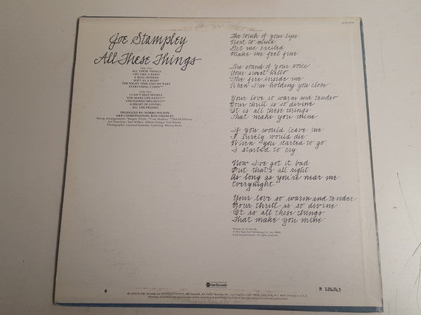 Joe Stampley : All These Things (LP, Comp)