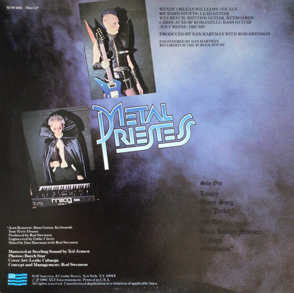 Plasmatics (2) : Metal Priestess (12", MiniAlbum, Gre)