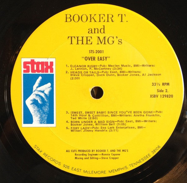 Booker T. And The M.G.'s* : Soul Limbo ("Over Easy") (LP, Album)