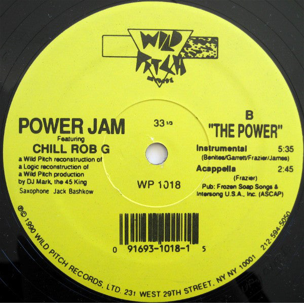 Power Jam Featuring Chill Rob G : The Power (12", RP)