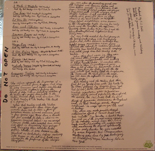 Bob Marley & The Wailers Feat. Peter Tosh : The Birth Of A Legend (LP, Album, Comp, Pit)