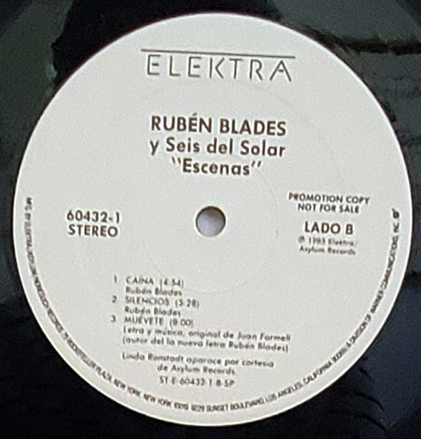 Rubén Blades* Y Seis Del Solar : Escenas (LP, Album, Promo)