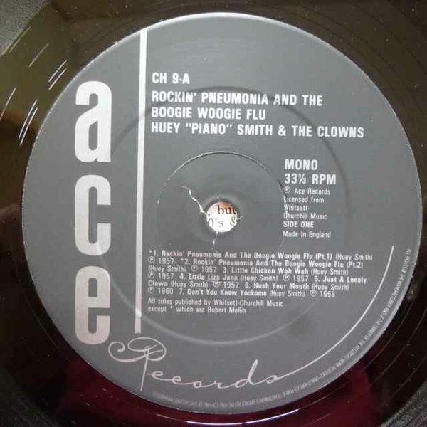 Huey "Piano" Smith & His Clowns : Rockin' Pneumonia And The Boogie Woogie Flu (LP, Comp, Mono, RE)