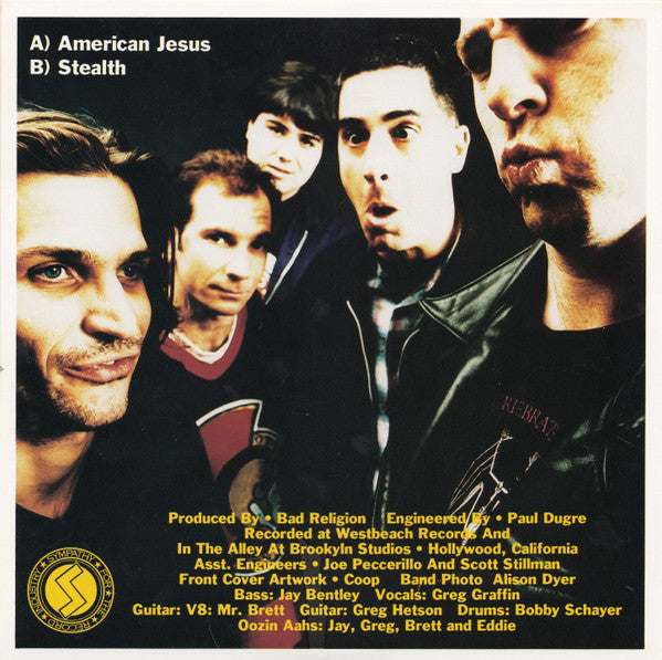 Bad Religion : American Jesus (7", Single, Red)