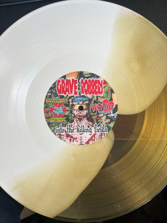 Grave Robbers : Into The Killing Fields (LP, Album, Whi)