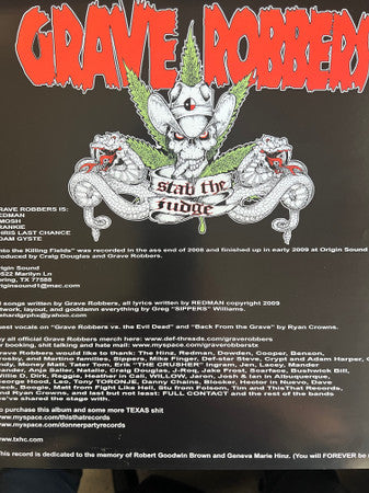 Grave Robbers : Into The Killing Fields (LP, Album, Whi)