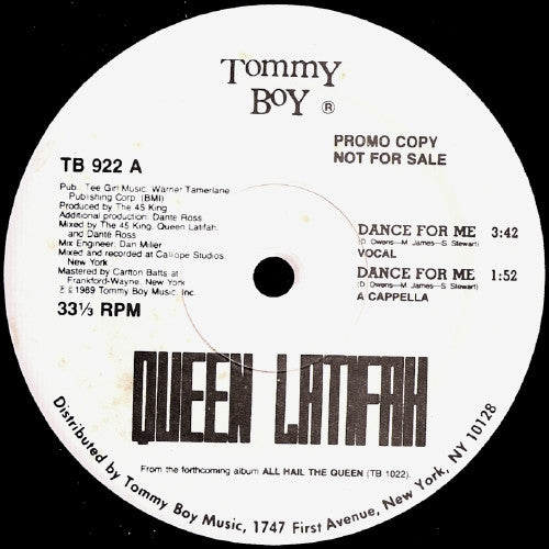 Queen Latifah : Dance For Me / Inside Out (12", Promo)