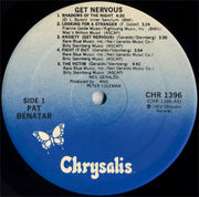 Pat Benatar : Get Nervous (LP, Album, PRC)