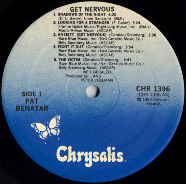 Pat Benatar : Get Nervous (LP, Album, PRC)