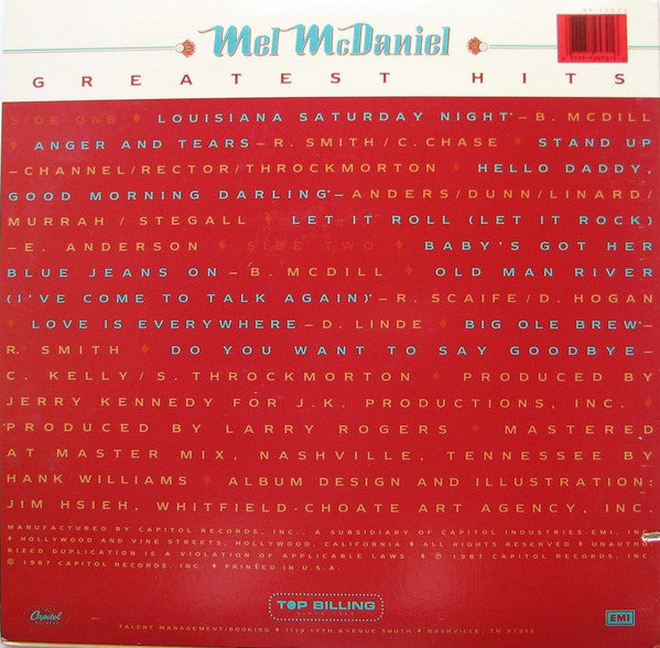 Mel McDaniel : Greatest Hits (LP, Comp, Spe)