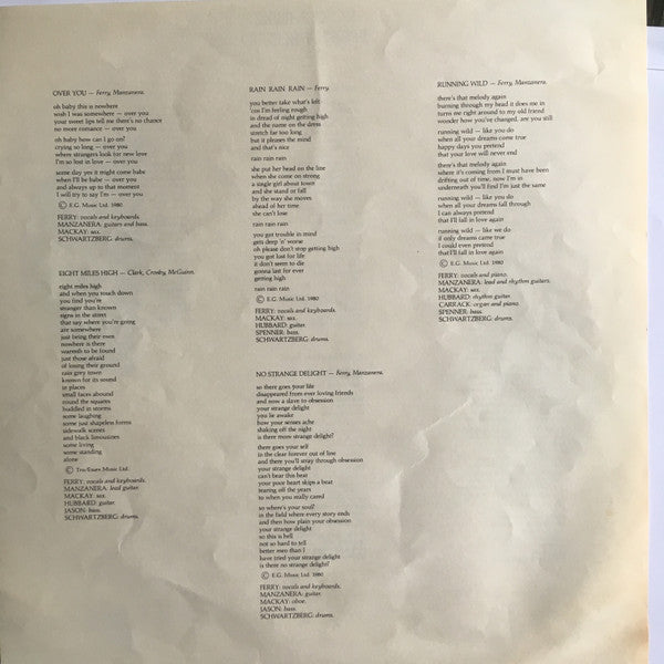 Roxy Music : Flesh + Blood (LP, Album)