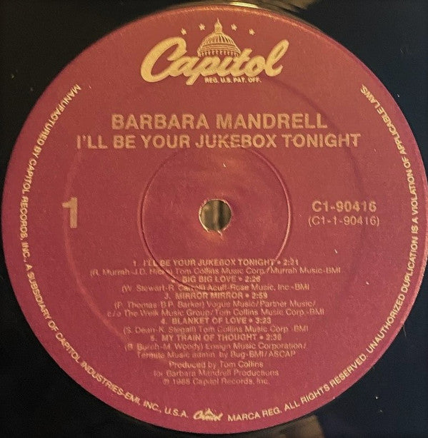 Barbara Mandrell : I'll Be Your Jukebox Tonight (LP, Album)