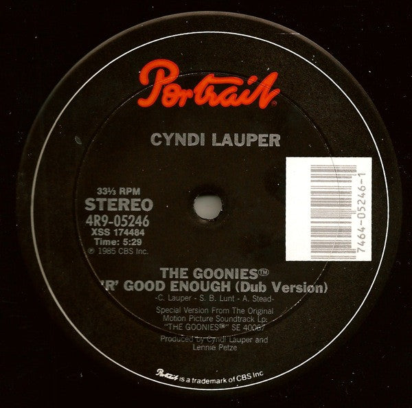 Cyndi Lauper : The Goonies™ 'R' Good Enough (12")