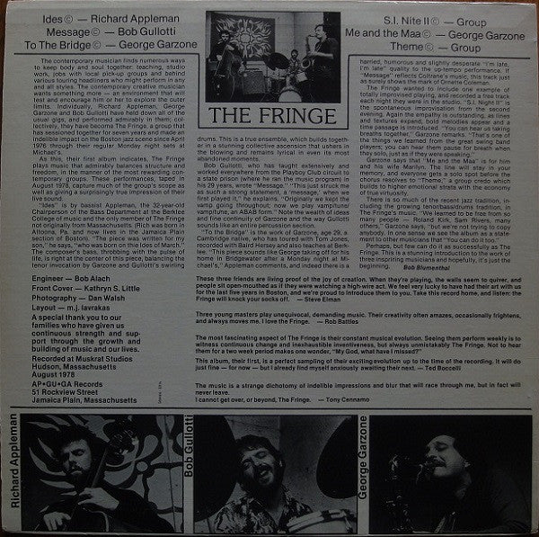 The Fringe (3) : The Fringe (LP, Album)
