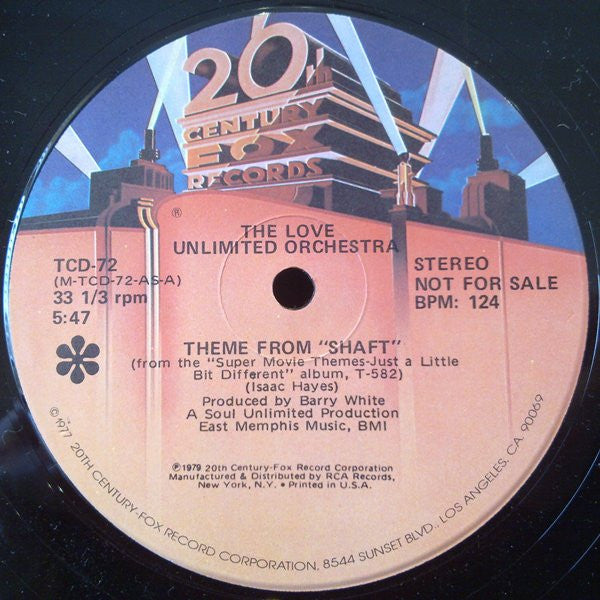 The Love Unlimited Orchestra* : Theme From "Shaft" (12", Promo)