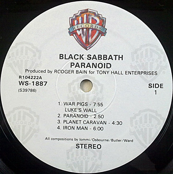 Black Sabbath : Paranoid (LP, Album, Club, RE, RCA)