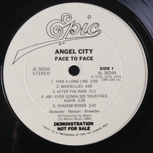 Angel City (2) : Face To Face (LP, Album, Promo, San)