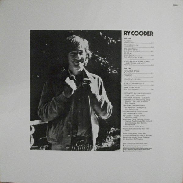Ry Cooder : Ry Cooder (LP, Album, RE)