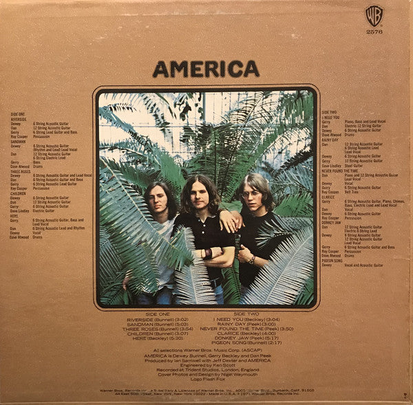 America (2) : America (LP, Album, San)