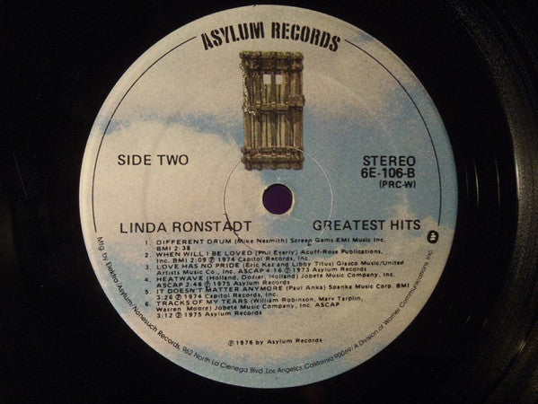 Linda Ronstadt : Greatest Hits (LP, Comp, RE, PRC)