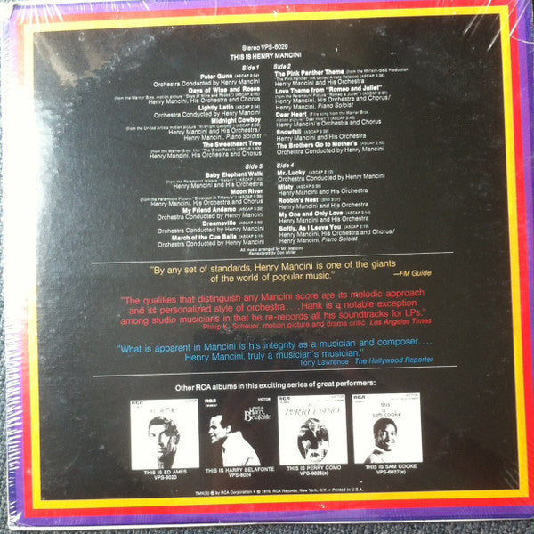 Henry Mancini : This Is Henry Mancini (2xLP, Comp)