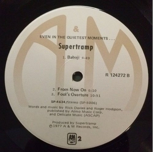Supertramp : Even In The Quietest Moments... (LP, Album, Club, RCA)