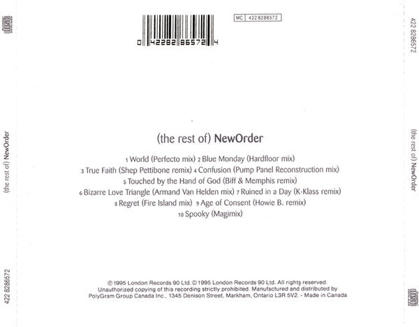 New Order : (The Rest Of) NewOrder (CD, Comp)