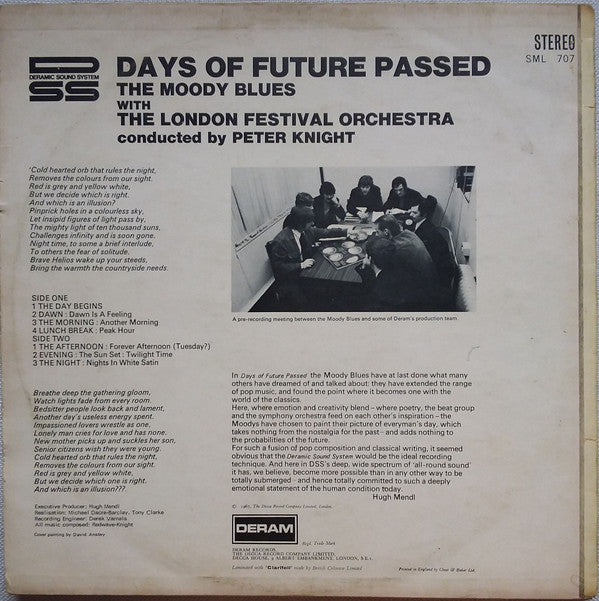 The Moody Blues With The London Festival Orchestra Conducted By Peter Knight (5) : Days Of Future Passed (LP, Album, Bla)