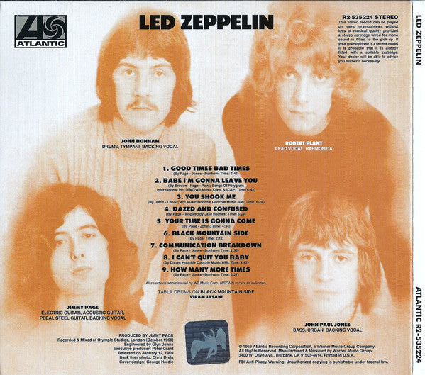 Led Zeppelin : Led Zeppelin (CD, Album, RE, RM, Gat)