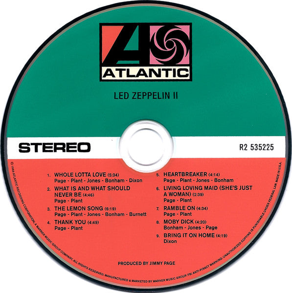 Led Zeppelin : Led Zeppelin II (CD, Album, RE, RM, Dig)