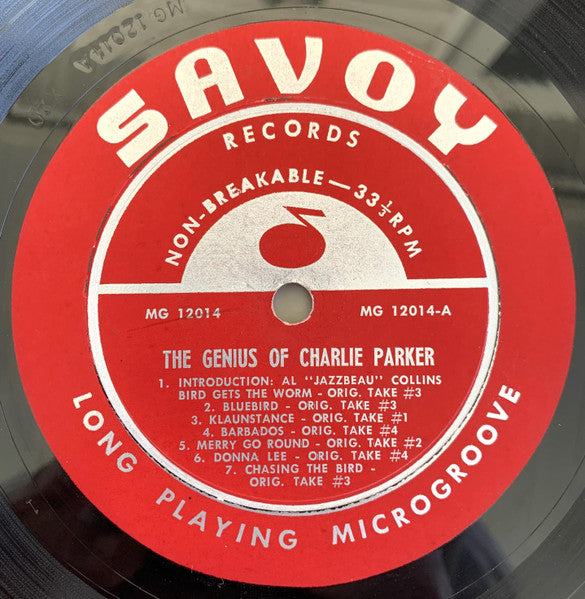 Charlie Parker : The Genius Of Charlie Parker (LP, Album, Comp, Mono)