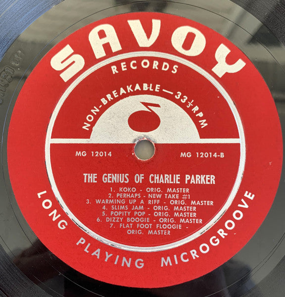 Charlie Parker : The Genius Of Charlie Parker (LP, Album, Comp, Mono)