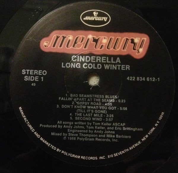 Cinderella (3) : Long Cold Winter (LP, Album, 49 )