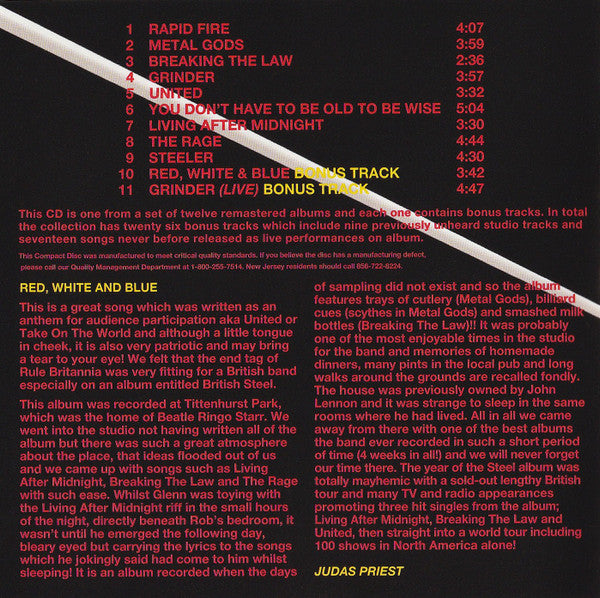 Judas Priest : British Steel (CD, Album, RE, RM)