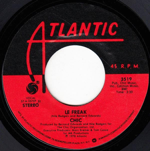 Chic : Le Freak b/w Savoir Faire (7", Single, Styrene, RI )