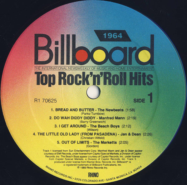Various : Billboard Top Rock'N'Roll Hits - 1964 (LP, Comp)