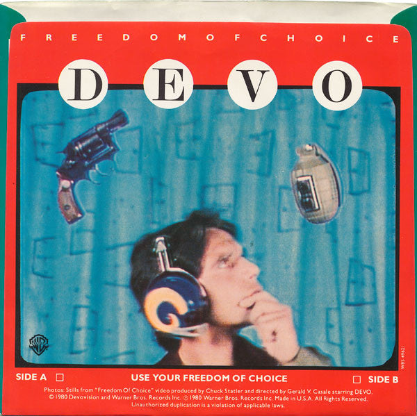 Devo : Snowball / Freedom Of Choice (7", Promo, Los)