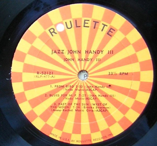 John Handy : Jazz: John Handy III (LP, Album, Mono)