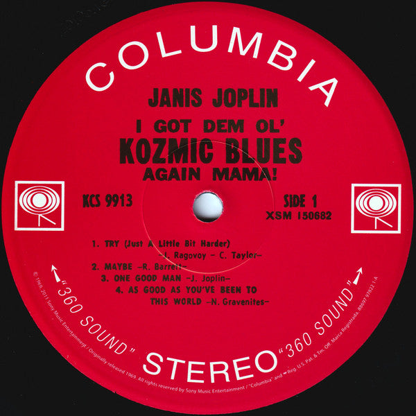 Janis Joplin : I Got Dem Ol' Kozmic Blues Again Mama! (LP, Album, RE, 180)