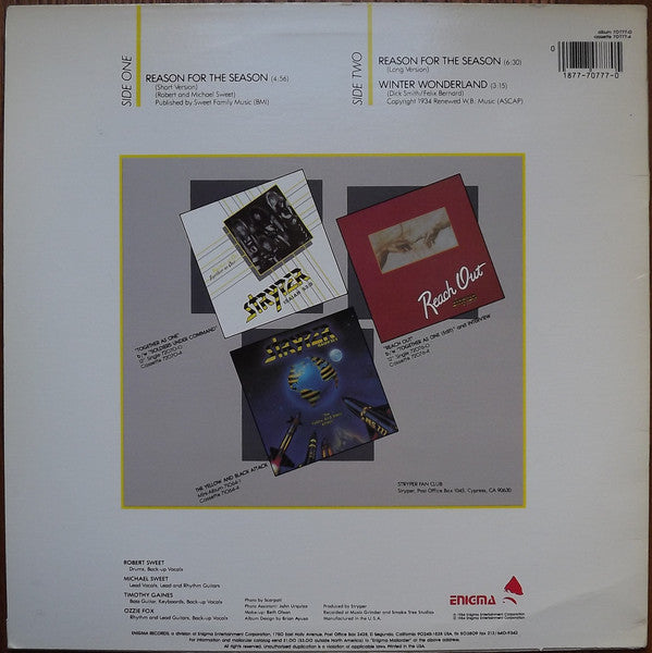 Stryper : Reason For The Season (12", Single)