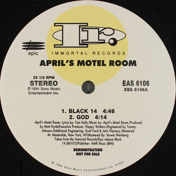 April's Motel Room : Black 14 (12", Promo)