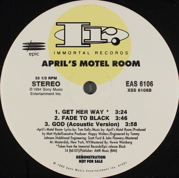 April's Motel Room : Black 14 (12", Promo)