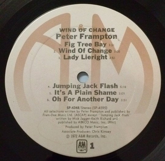 Peter Frampton : Wind Of Change (LP, Album, RE, Ter)