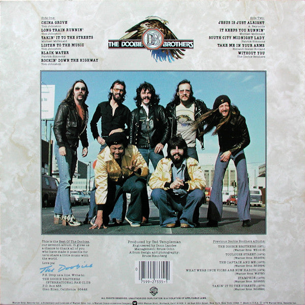 The Doobie Brothers : Best Of The Doobies (LP, Comp, RE, Win)